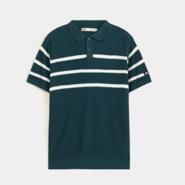 Striped Knit Polo