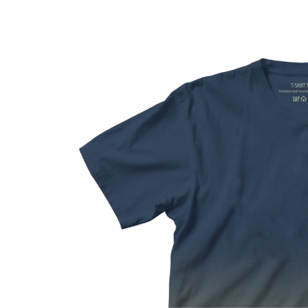 Knock Men’s Mustard Blue Round Neck Jersey T-Shirt